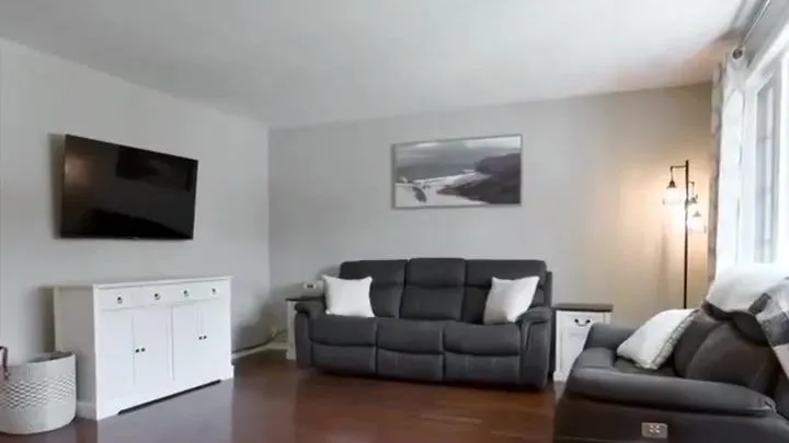 The bright, open living room of a Hopewell home